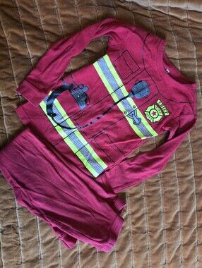 GAP Kids 6yrs Firefighter Graphic PJs- Red.